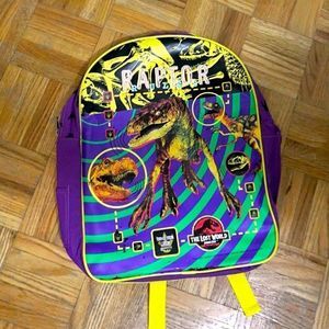 NWT 1996 Jurassic Park: The Lost World Vibrant Vintage Backpack